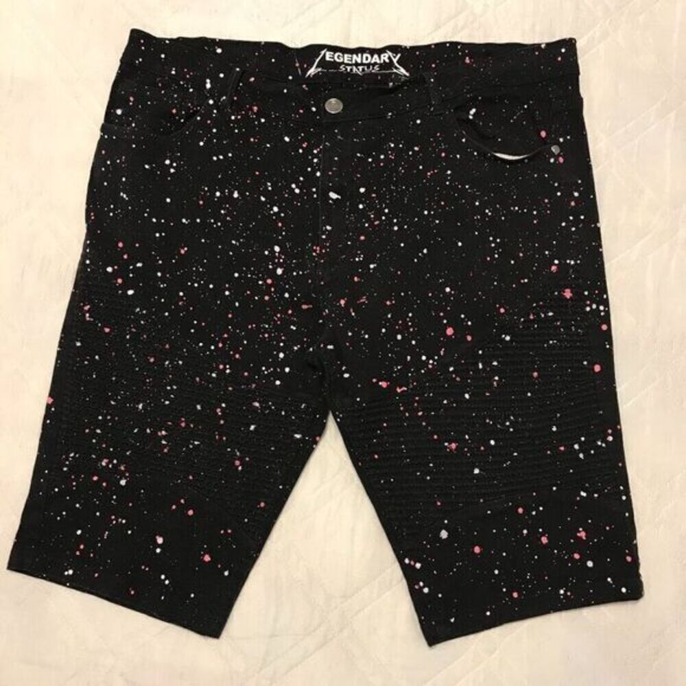 Legendary Status black speckled shorts size 42